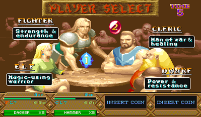 Dungeons & Dragons: Tower of Doom - Screenshot - Game Select