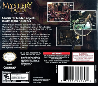 Mystery Tales: Time Travel - Box - Back