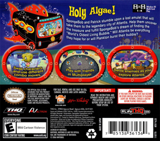 SpongeBob's Atlantis SquarePantis - Box - Back