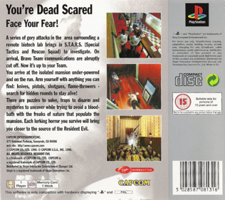 Resident Evil - Box - Back Image