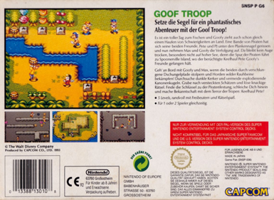 Disney's Goof Troop - Box - Back