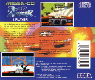 Road Avenger - Box - Back Image