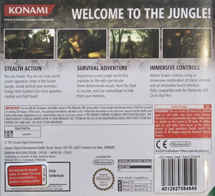 Metal Gear Solid 3D: Snake Eater - Box - Back