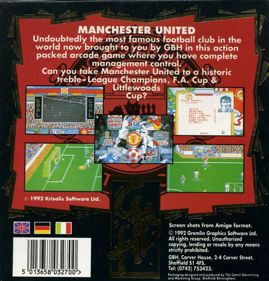 Manchester United: The Official Computer Game - Box - Back