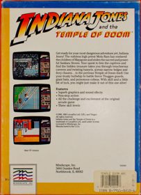 Indiana Jones and the Temple of Doom - Box - Back