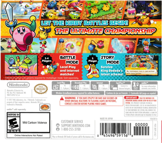 Kirby Battle Royale - Box - Back