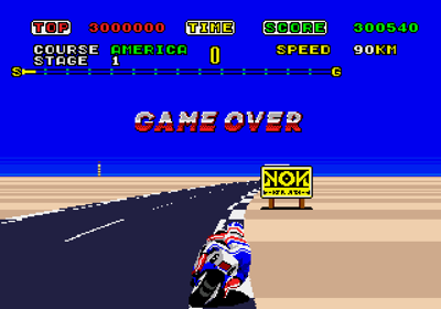 Super Hang-On - Screenshot - Game Over Image