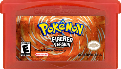 Pokémon FireRed Version - Cart - Front Image