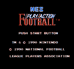NES Play Action Football - Screenshot - Game Title
