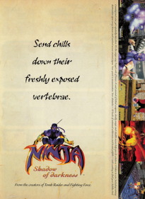 Ninja: Shadow of Darkness - Advertisement Flyer - Front