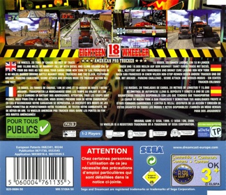 18 Wheeler: American Pro Trucker - Box - Back Image