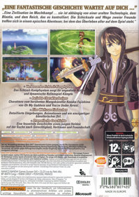 Tales of Vesperia - Box - Back Image