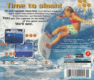 Championship Surfer - Box - Back Image